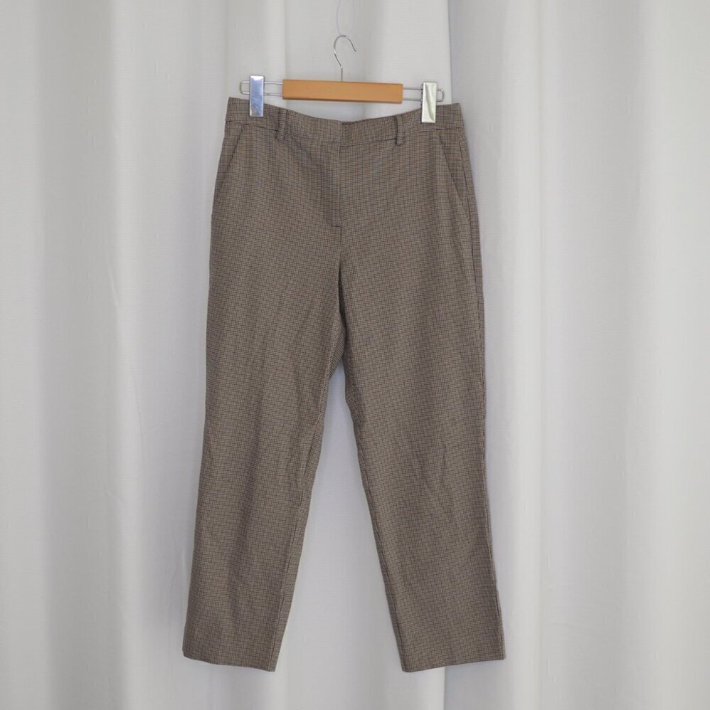 Aritzia Babaton Quentin Pant Brown Houndstooth Sz 2 - Picture 2 of 7